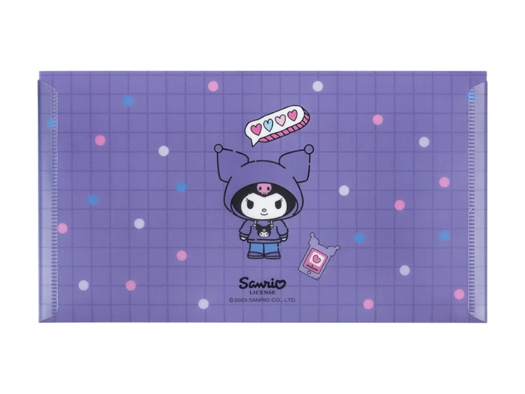 ♡専用♡ Купить Папка на кнопке Kite Kuromi HK25-246-1, формат DL
