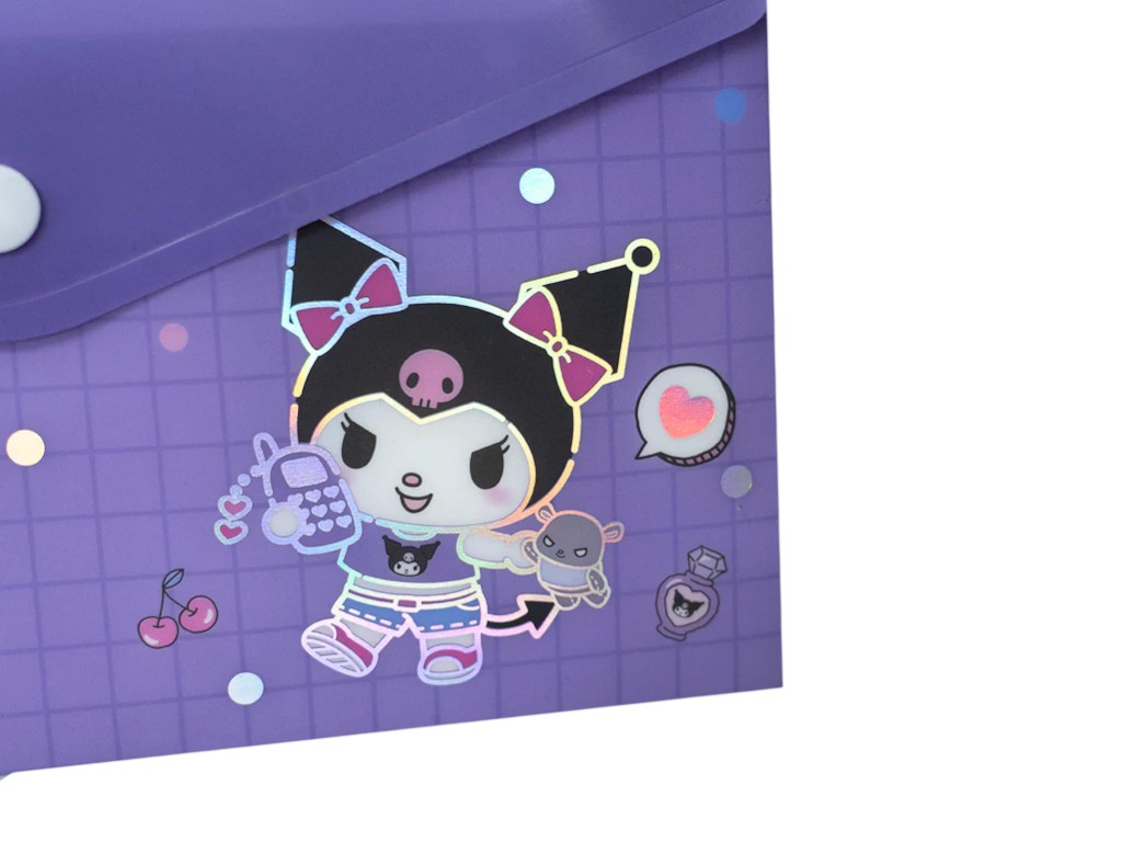 Купить Папка на кнопке Kite Kuromi HK25-246-1, формат DL