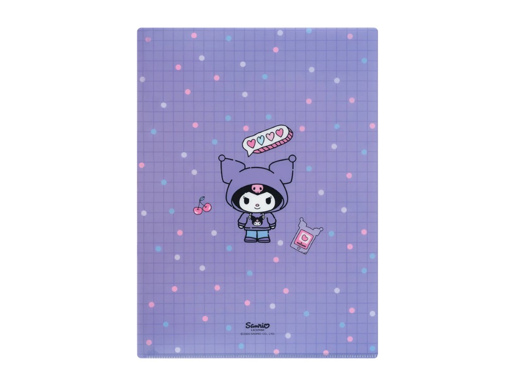 Папка-куточок з клапаном Kuromi HK25-248-1, формат A4, поліпропілен, Kite