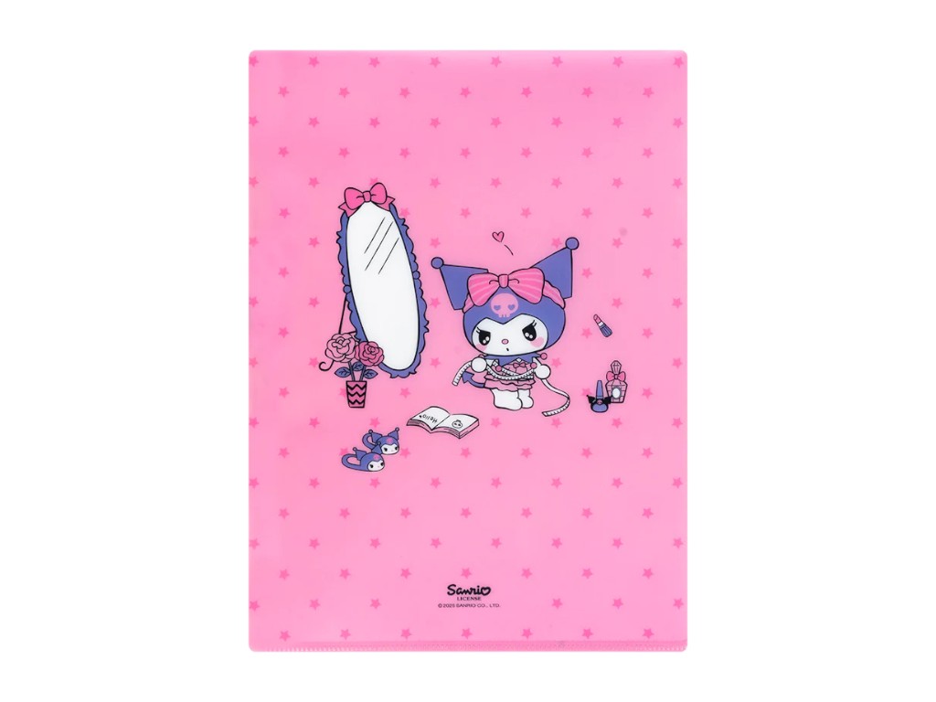 Папка-уголок с клапаном Kuromi HK25-248-2, формат A4, полипропилен, Kite