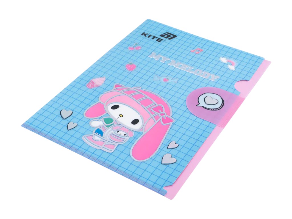 Папка-куточок з клапаном My Melody HK25-248-3, формат A4, поліпропілен, Kite