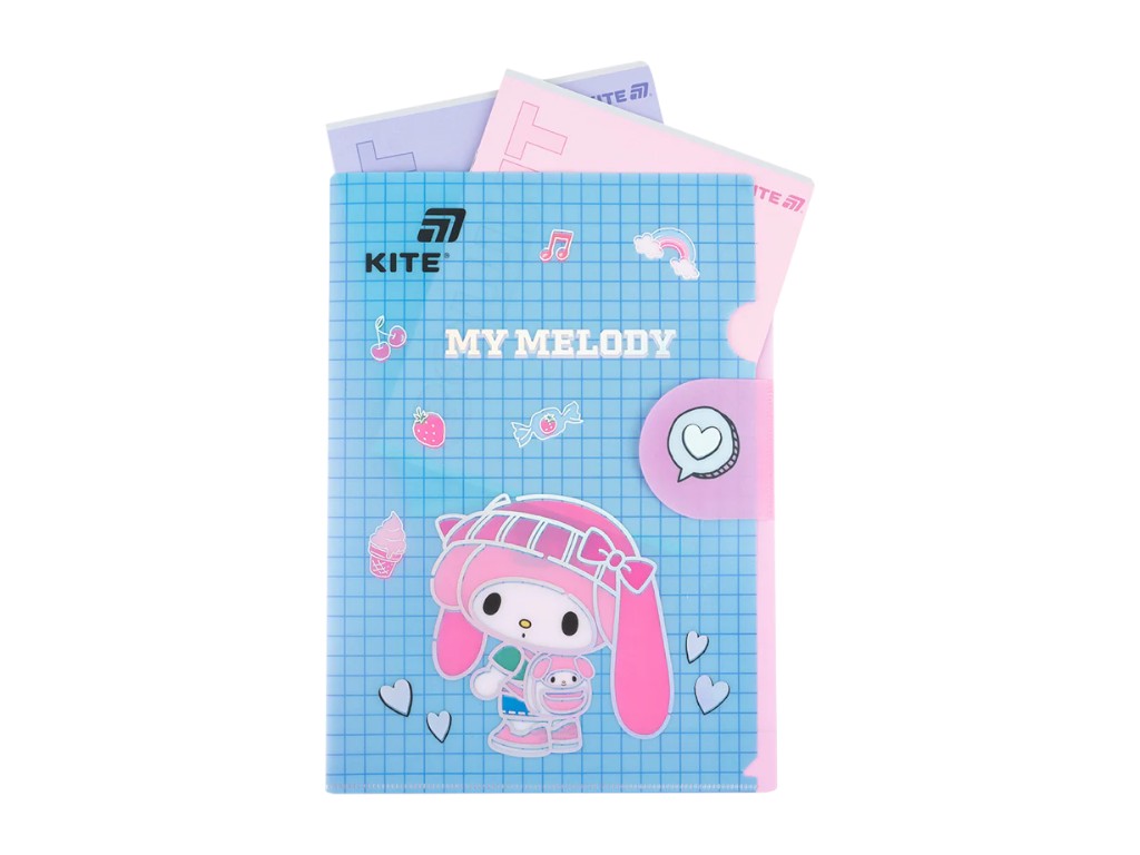 Папка-куточок з клапаном My Melody HK25-248-3, формат A4, поліпропілен, Kite
