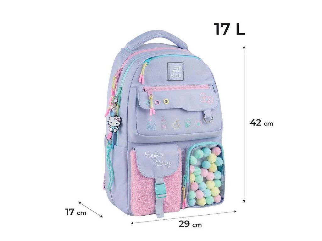 Рюкзак шкільний Kite Hello Kitty HK25-2587M, ортопедична спинка