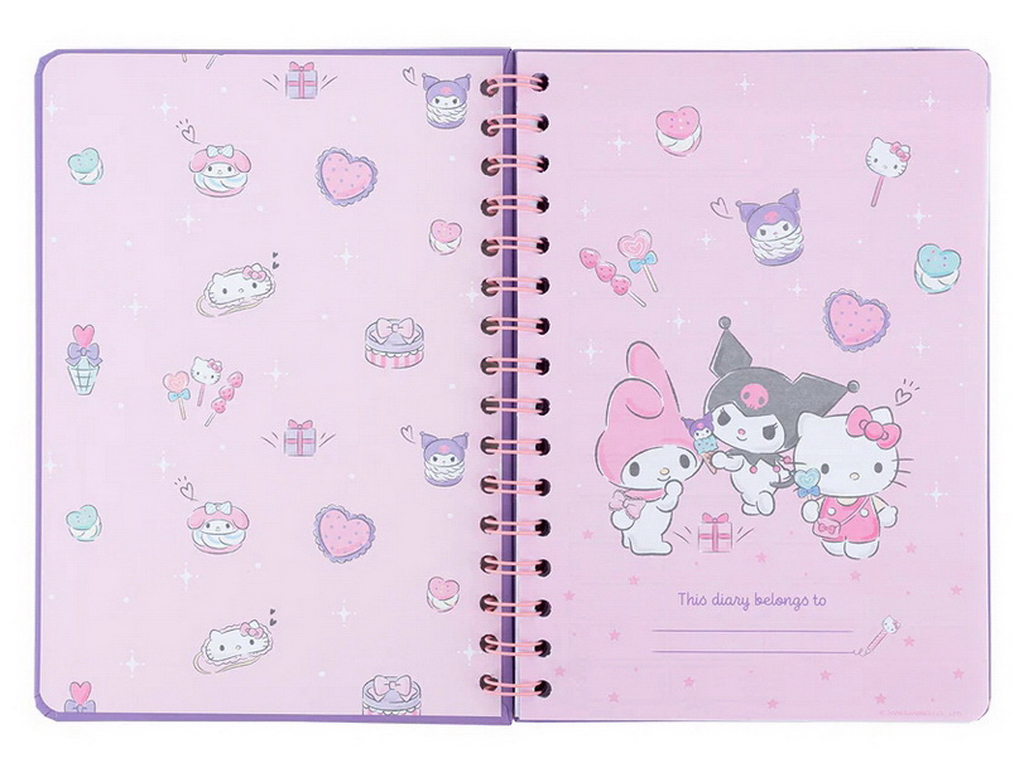 Щоденник на спіралі у твердій обкладинці, Hello Kitty MIX, Kite