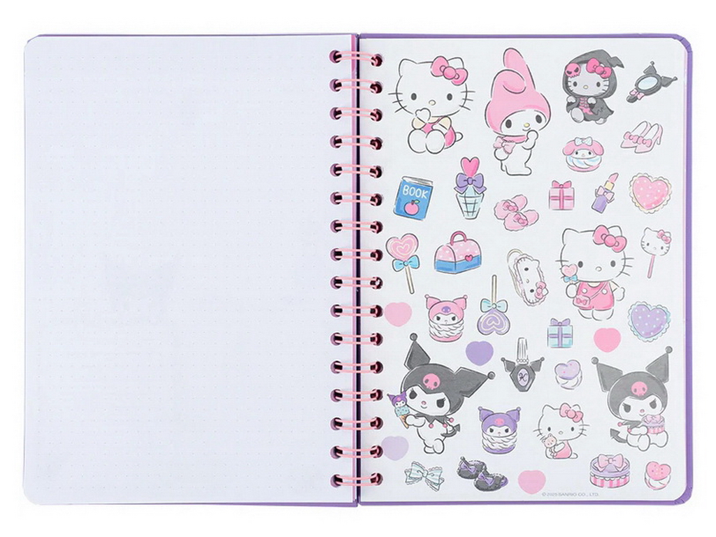 Щоденник на спіралі у твердій обкладинці, Hello Kitty MIX, Kite