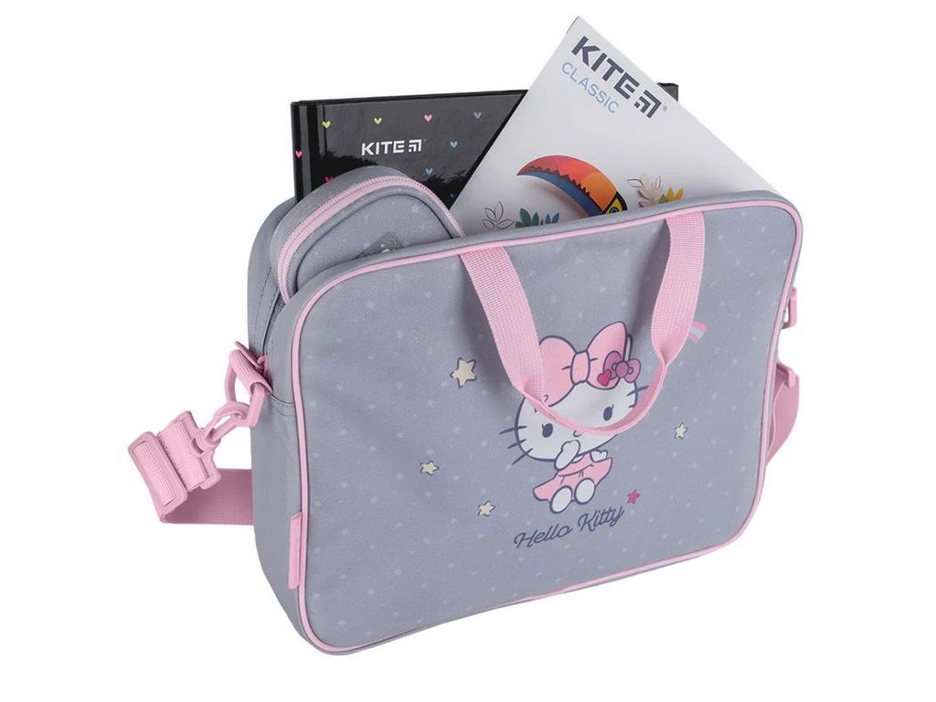 Сумка шкільна текстильна Hello Kitty А4, з ручками та плечовим ременем, Kite