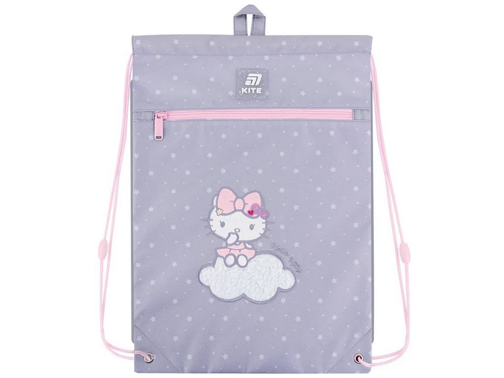 Сумка для взуття з кишенею Hello Kitty HK25-601M-1, 46×33 см, затяжка шнурком, Kite