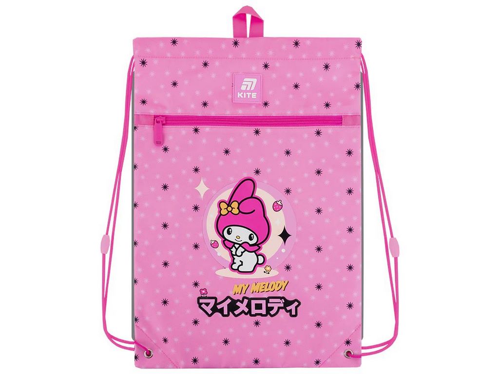 Сумка для обуви с карманом My Melody HK25-601M-2, 46×33 см, затяжка шнурком, Kite