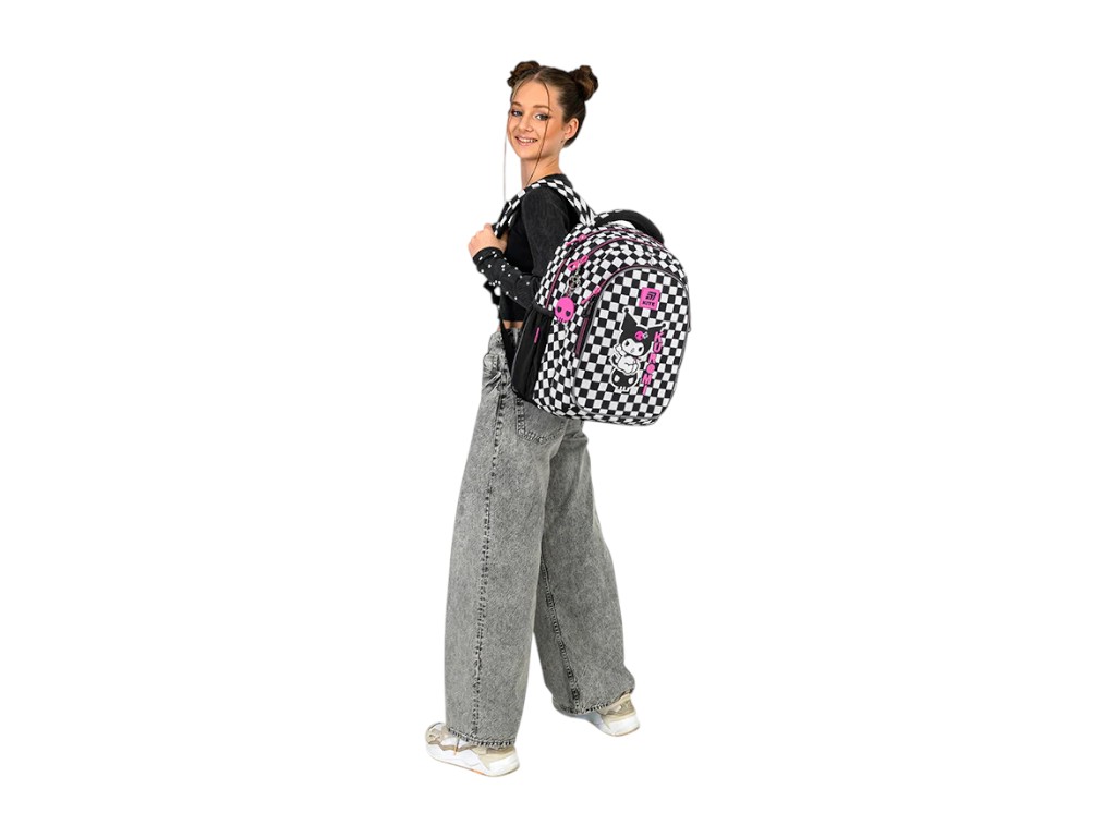 Рюкзак підлітковий Education teens Kuromi 40×29×17 см, ортопедичний, Kite