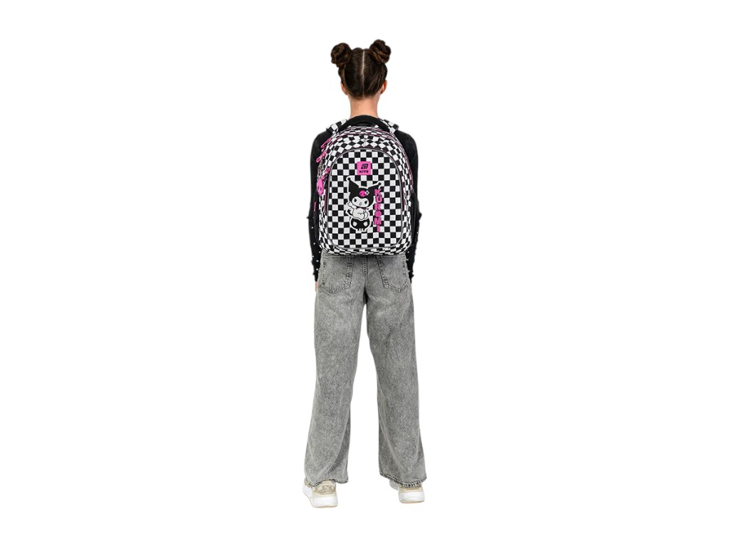 Рюкзак підлітковий Education teens Kuromi 40×29×17 см, ортопедичний, Kite