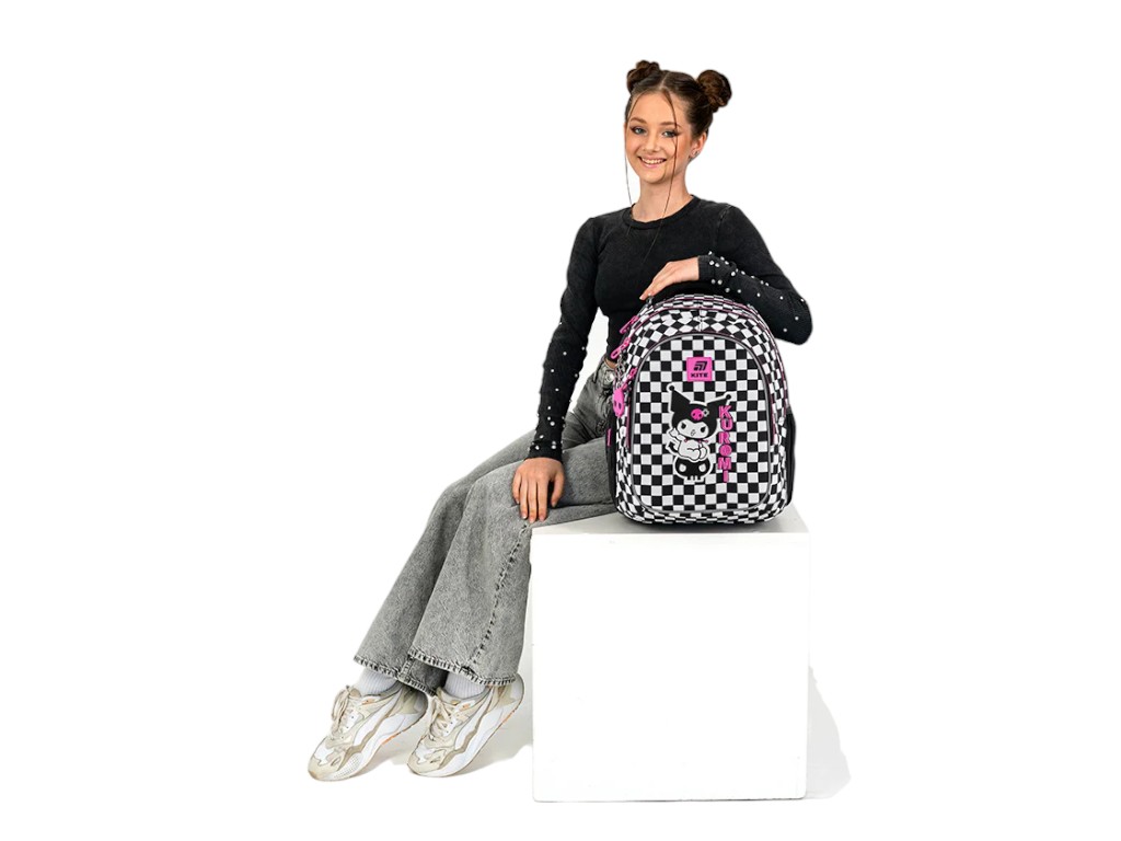Рюкзак підлітковий Education teens Kuromi 40×29×17 см, ортопедичний, Kite