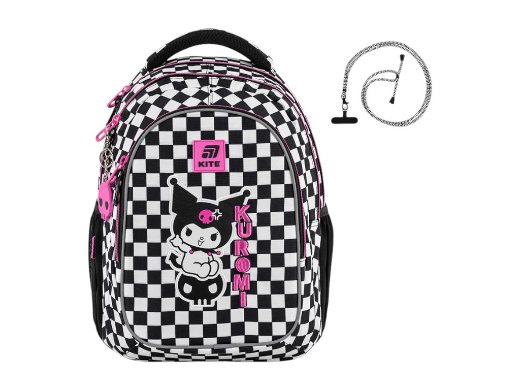 Рюкзак підлітковий Education teens Kuromi 40×29×17 см, ортопедичний, Kite