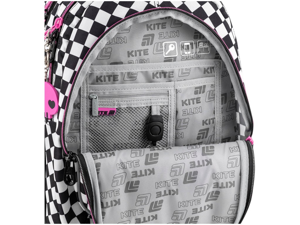 Рюкзак підлітковий Education teens Kuromi 40×29×17 см, ортопедичний, Kite