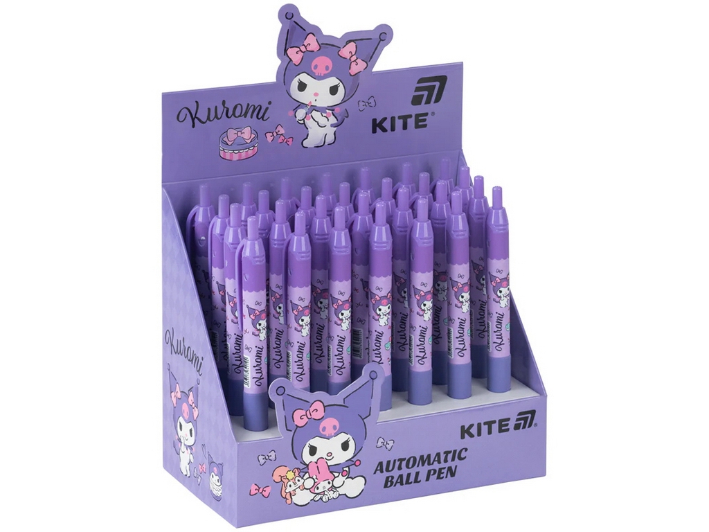 Ручка кулькова автоматична Kite Kuromi HK26-039-1, синя, 0,5 мм