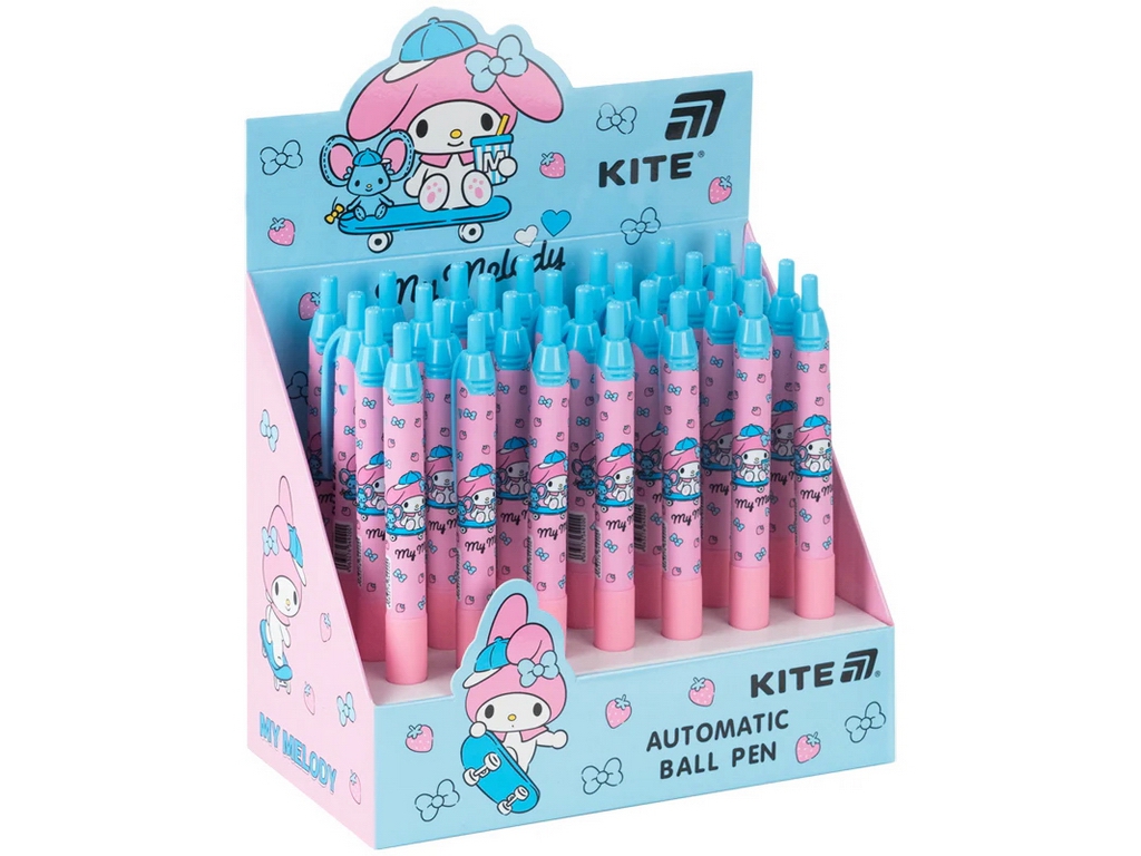 Ручка кулькова автоматична Kite My Melody HK26-039-2, синя, 0,5 мм