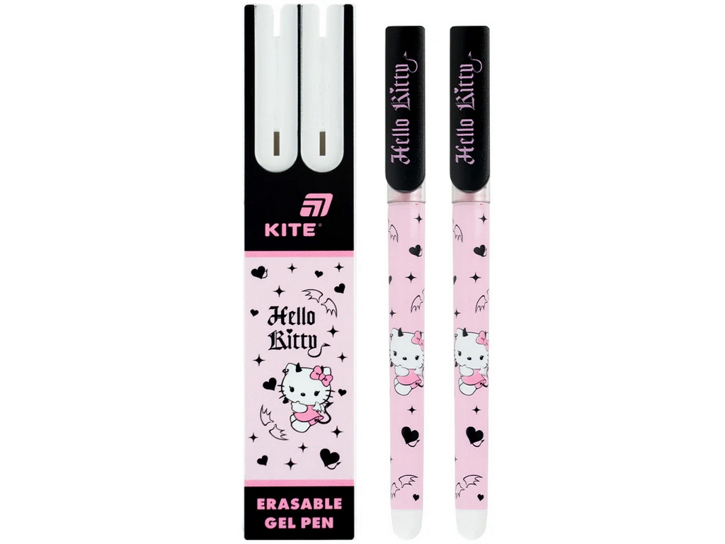 Набір ручок гелевих "пиши-стирай" Kite Hello Kitty HK26-069, сині, 0,5 мм, 2 шт., у пеналі