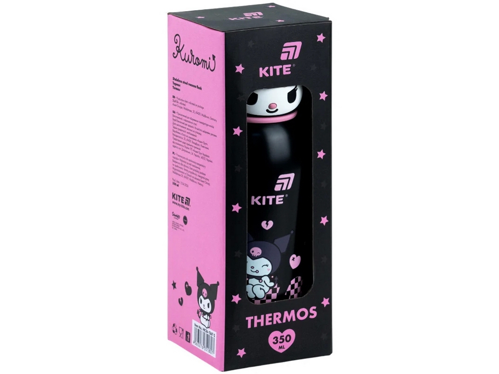 Термос з фігурною кришкою 350 мл, Kuromi, Kite HK26-1267-2