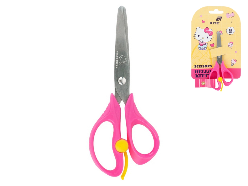 Ножиці дитячі з пружиною Kite Hello Kitty HK26-129, 13 см, зворотний механізм, рожеві, Kite