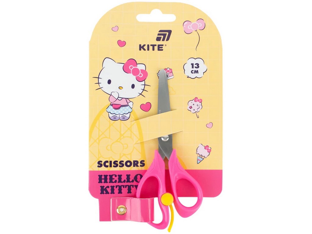 Ножиці дитячі з пружиною Kite Hello Kitty HK26-129, 13 см, зворотний механізм, рожеві, Kite