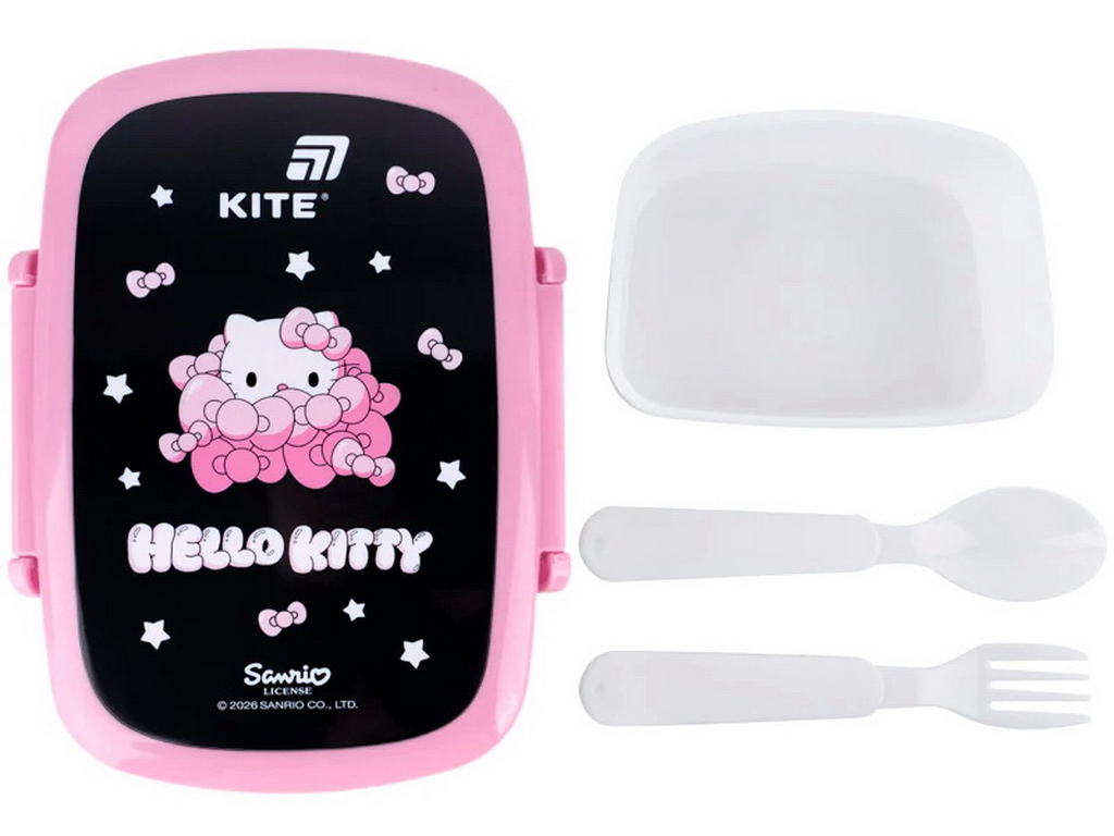 Ланчбокс з мініконтейнером та столовими приладами Kite Hello Kitty HK26-163-1, 750 мл