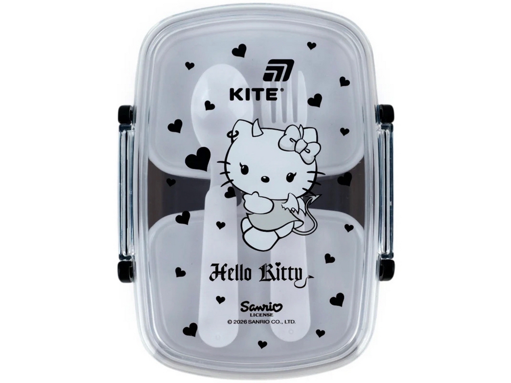 Ланчбокс з контейнерами та столовими приладами Kite Hello Kitty, HK26-181-1, 750 мл