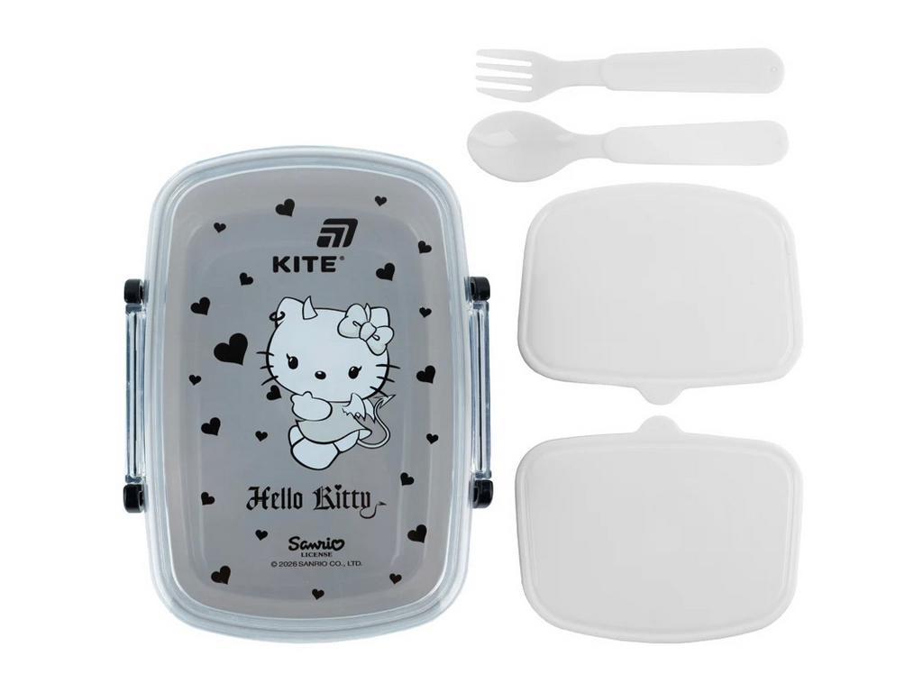 Ланчбокс з контейнерами та столовими приладами Kite Hello Kitty, HK26-181-1, 750 мл