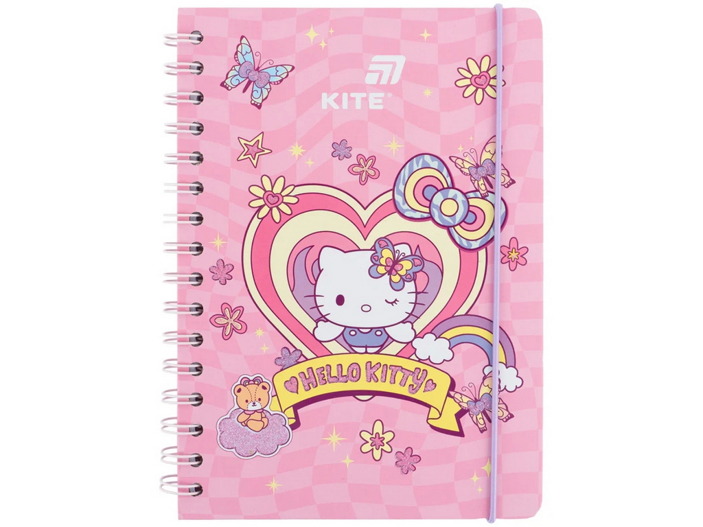 Блокнот А5 на спирали Hello Kitty, Kite HK26-190-1, клетка, 80 листов