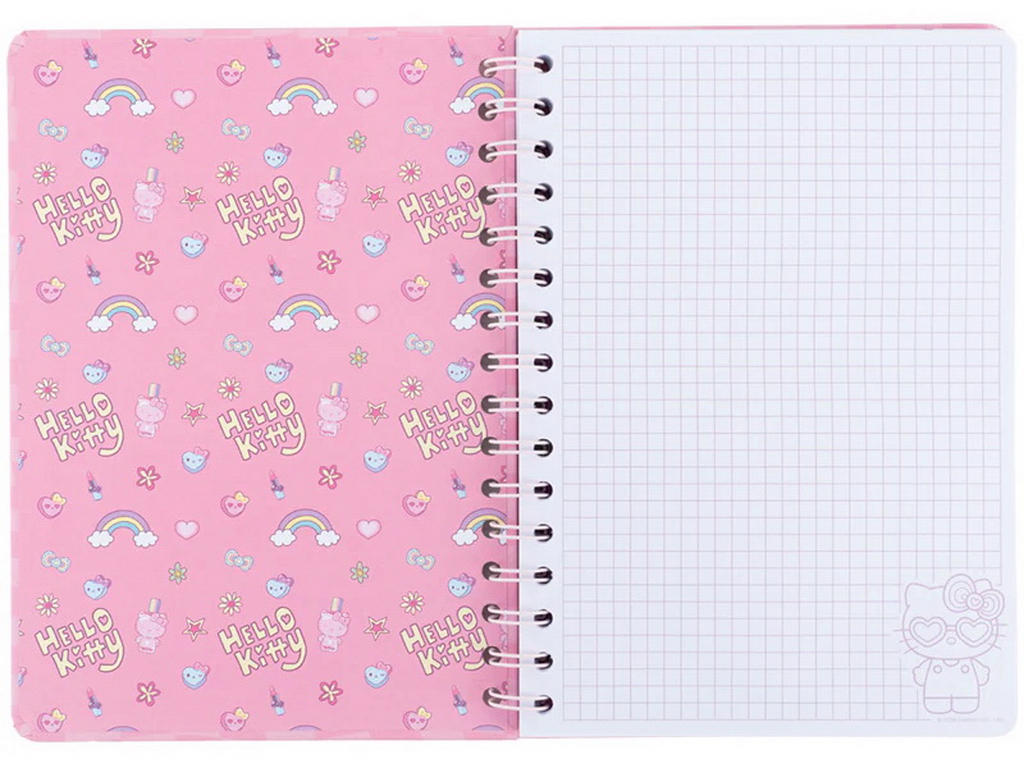 Блокнот А5 на спирали Hello Kitty, Kite HK26-190-1, клетка, 80 листов