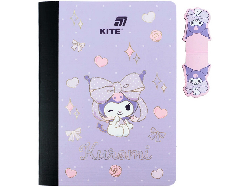 Блокнот А5 с магнитной закладкой Kuromi Kite HK26-192-2, клетка, 60 листов