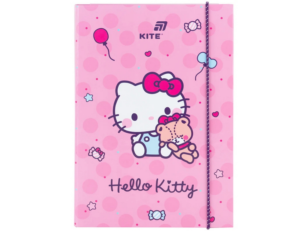 Папка В5 для зошитів на гумці Kite Hello Kitty HK26-210-1, картон