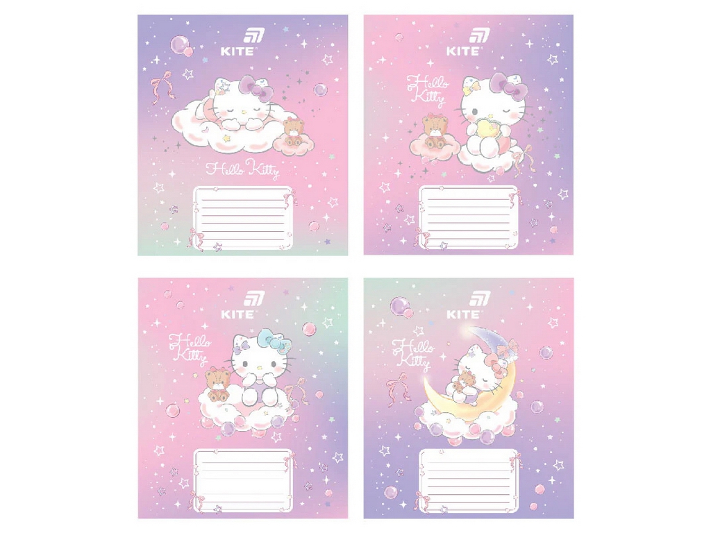 Зошит у косу лінію Hello Kitty Kite HK26-235-1, 12 аркушів, мікс видів, ціна за 1 шт
