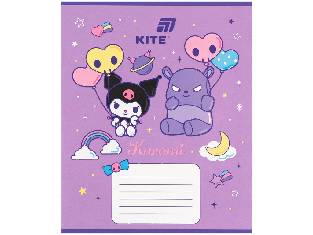 Зошит у косу лінію Hello Kitty MIX Kite HK26-235-2, 12 аркушів,  мікс видів, ціна за 1 шт
