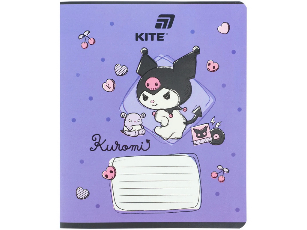 Зошит шкільний у клітинку Kite Hello Kitty, 18 аркушів, фактурна обкладинка, 5 видів (ціна за 1шт)