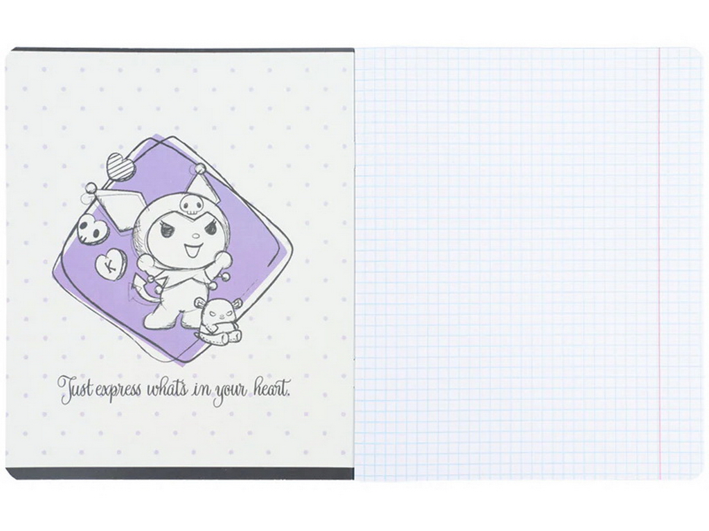 Зошит шкільний у клітинку Kite Hello Kitty, 18 аркушів, фактурна обкладинка, 5 видів (ціна за 1шт)