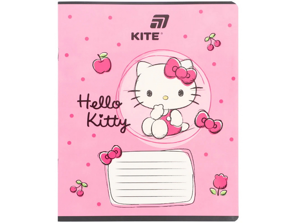 Зошит шкільний у клітинку Kite Hello Kitty, 18 аркушів, фактурна обкладинка, 5 видів (ціна за 1шт)