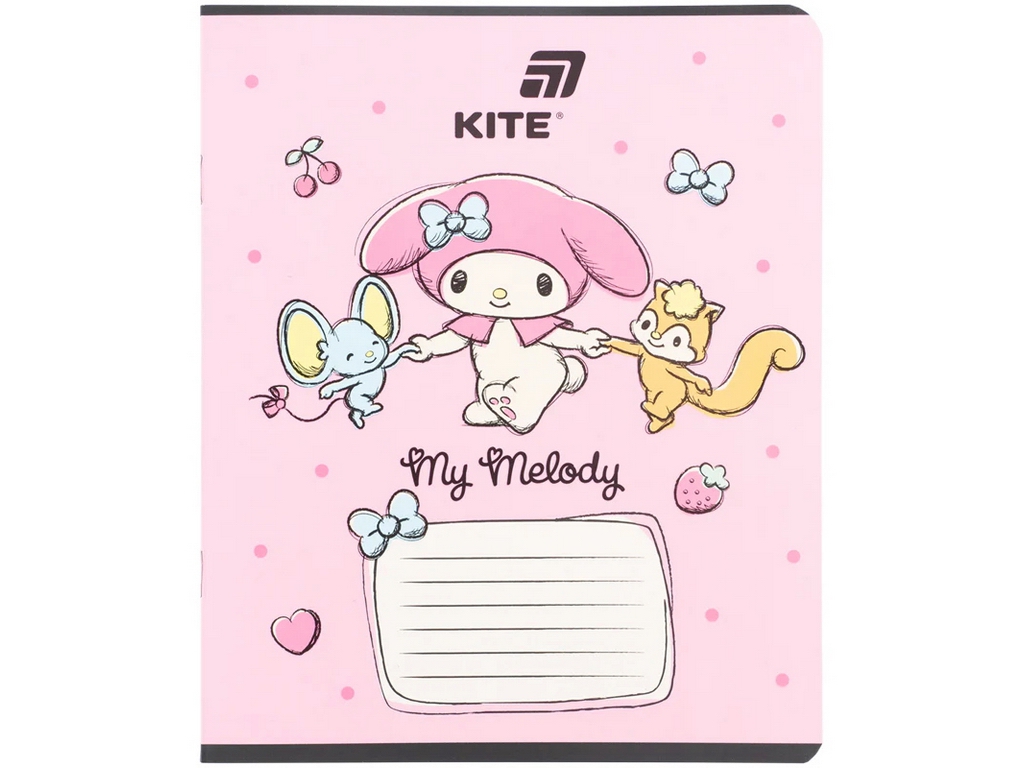 Зошит шкільний у клітинку Kite Hello Kitty, 18 аркушів, фактурна обкладинка, 5 видів (ціна за 1шт)