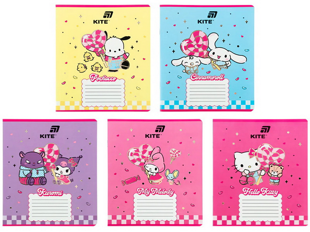 Зошит у лінію Hello Kitty Kite HK26-237, 18 аркушів, мікс видів, ціна за 1 шт