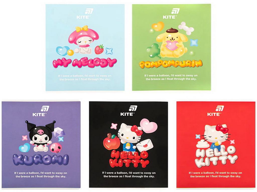 Зошит у клітинку Hello Kitty MIX Kite HK26-238-2, 24 аркуша, міес видів, ціна за 1 шт