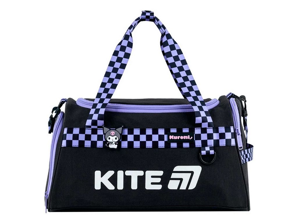 Сумка спортивна з відділенням для взуття Kuromi HK26-2505, 41 см, плечовий ремінь, Kite