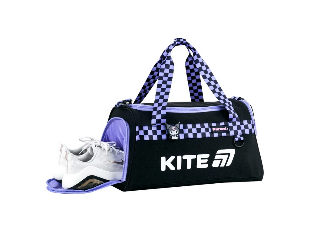 Сумка спортивна з відділенням для взуття Kuromi HK26-2505, 41 см, плечовий ремінь, Kite