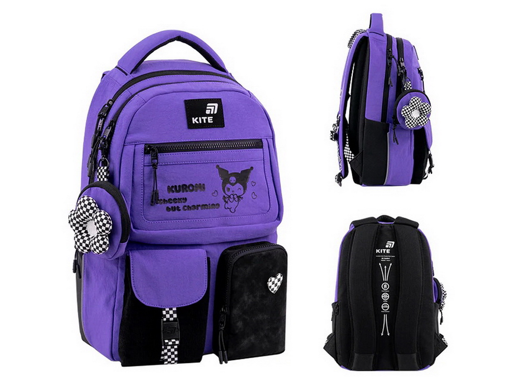 Рюкзак шкільний підлітковий Kite Kuromi HK26-2587M-1