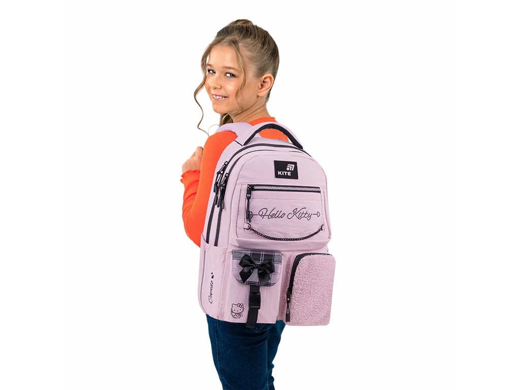 Рюкзак школьный ортопедический Kite Education teens Hello Kitty, 42 см, светоотражающие элементы
