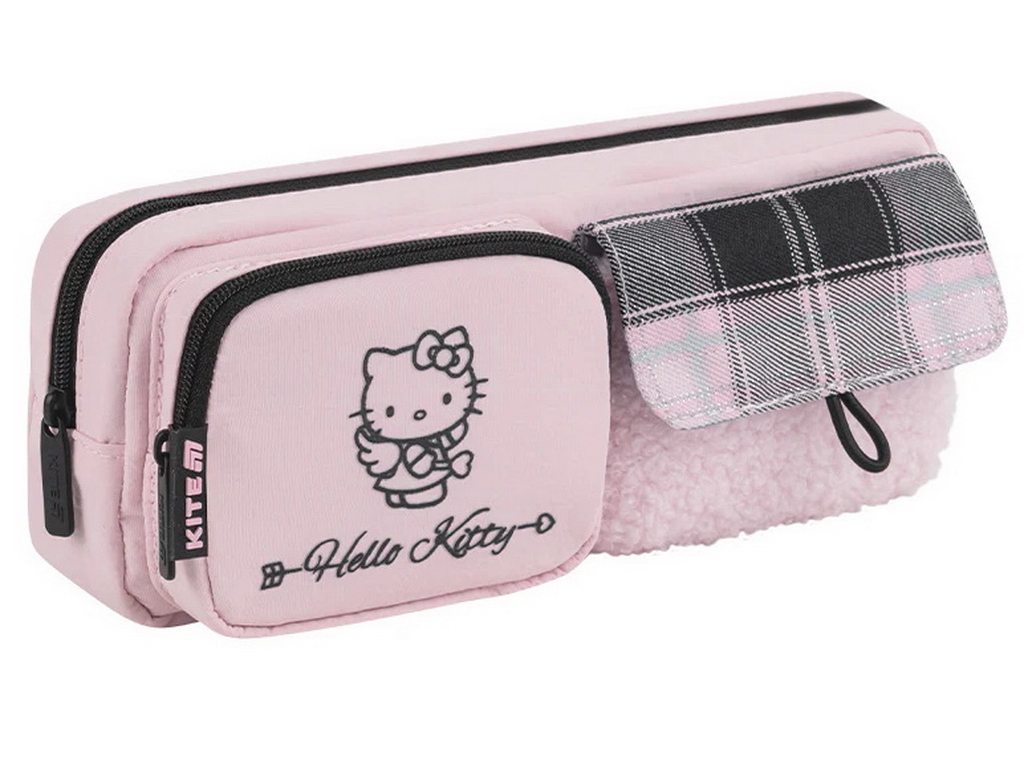 Пенал мягкий с карманами Kite Hello Kitty HK26-2701, 21 см, на молнии, Kite