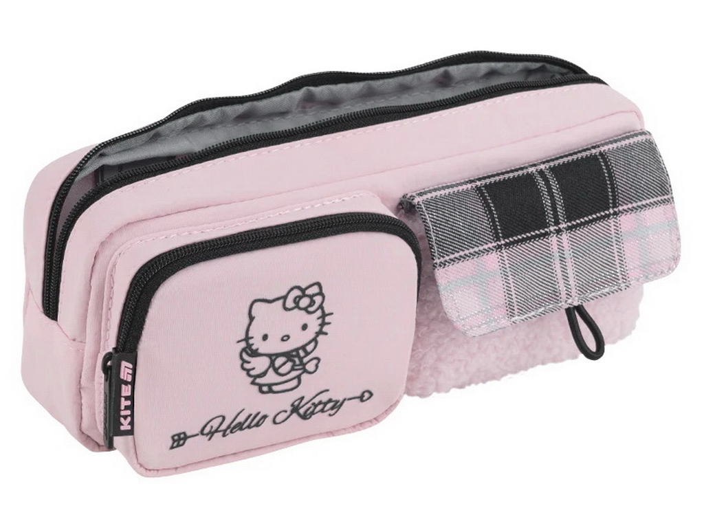Пенал мягкий с карманами Kite Hello Kitty HK26-2701, 21 см, на молнии, Kite