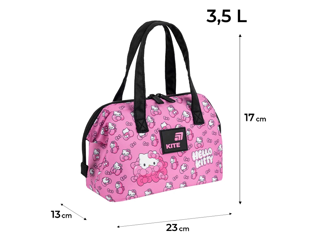 Термосумка для ланчу Hello Kitty, 23 см, з термоізоляційною підкладкою, Kite