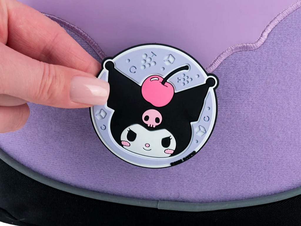 Набір бейджа на липучці та брелока Kuromi, 2 предмети, Kite