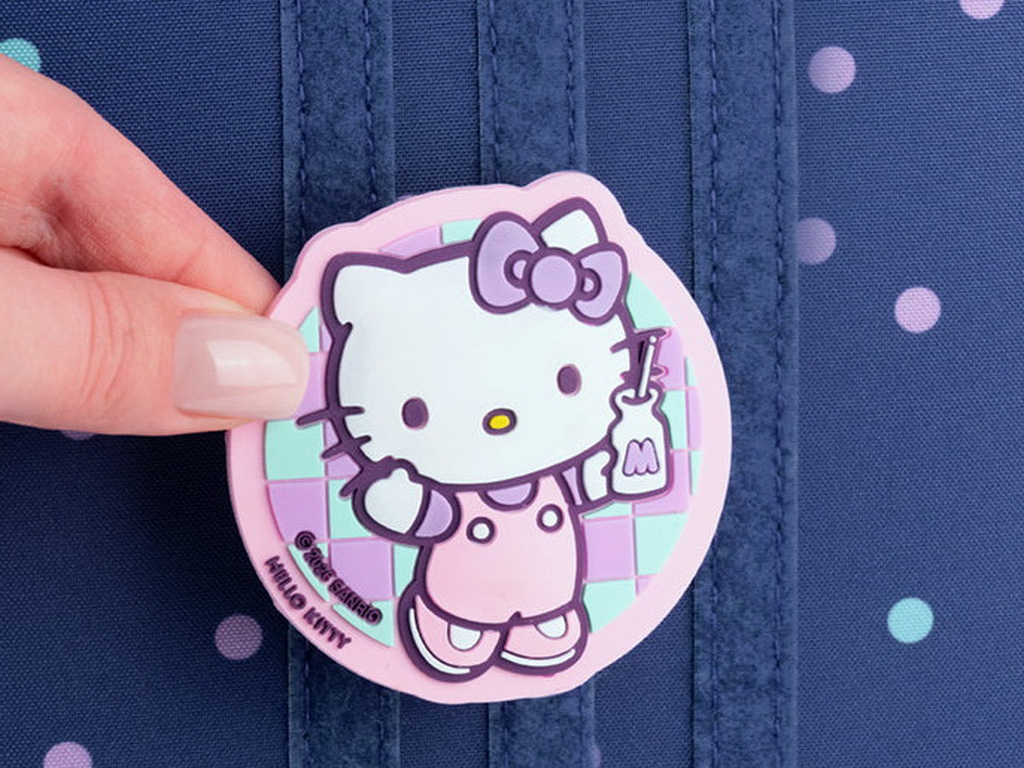 Бейдж на липучці Hello Kitty, 7,5×7,1 см, гумовий, Kite