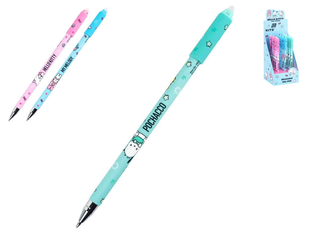 Ручка гелева "пиши-стирай" Hello Kitty and Friends, синя, Kite HK26-350-1
