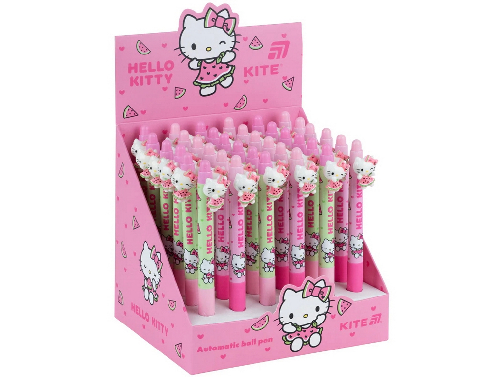 Ручка кулькова автоматична Kite Hello Kitty HK26-393, синя, 2 види, ціна за 1 шт