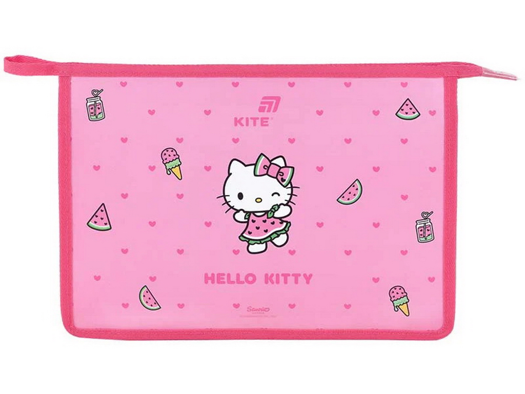 Папка на блискавці Hello Kitty, А4+, з розширенням, Kite